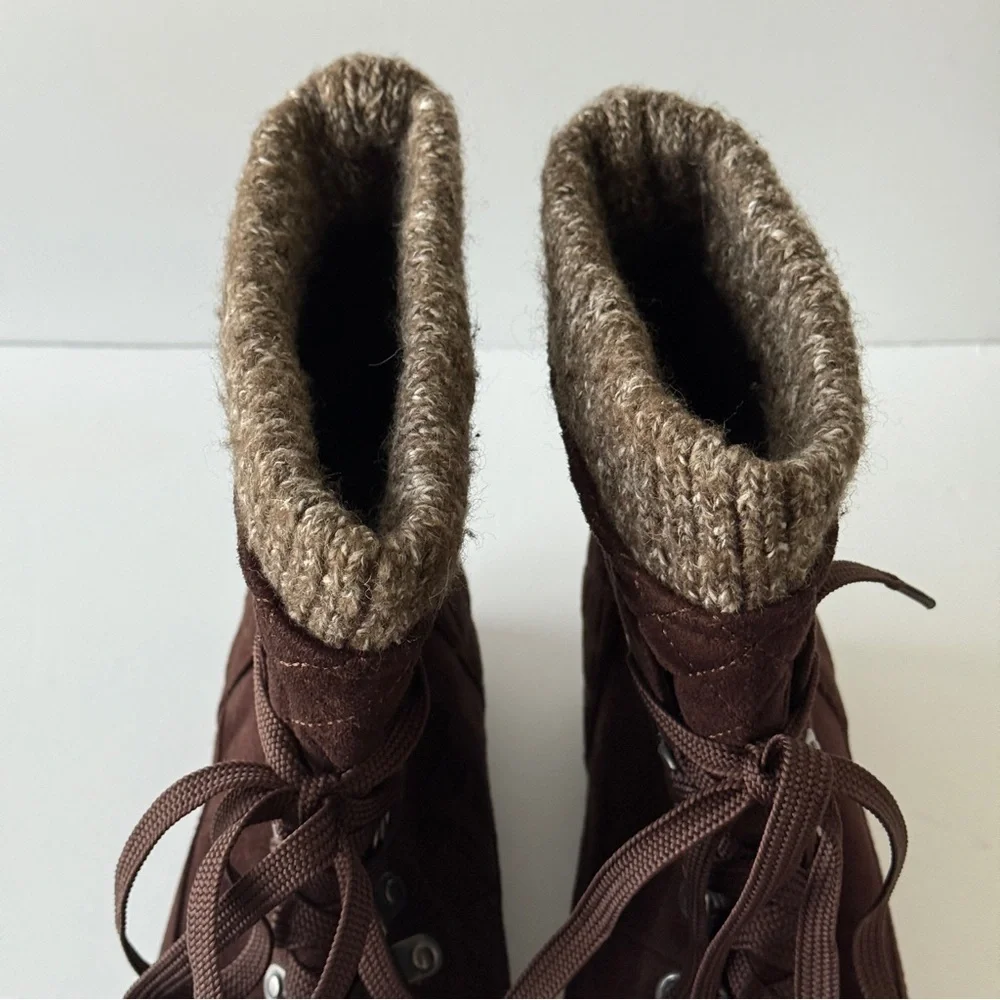 G by GUESS Women's Brown Lace Up Ankle Boots Size 10M